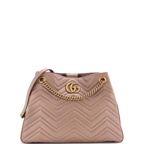 Gucci Handbags - Gucci Medium GG Marmont Chain Tote Matelasse Leather